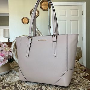 Michael Kors soft pink LG soft leather tote